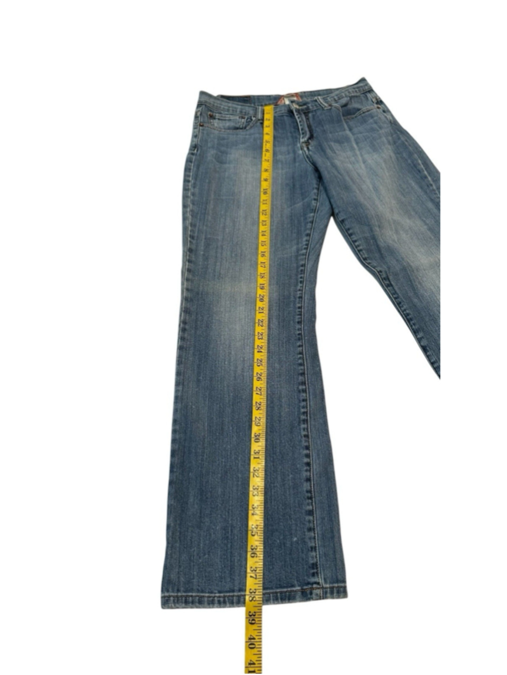 Lucky Brand Distressed Jeans Easy Rider Womens Size 10 / 30 X 33 Blue Bootcut - Picture 13 of 16
